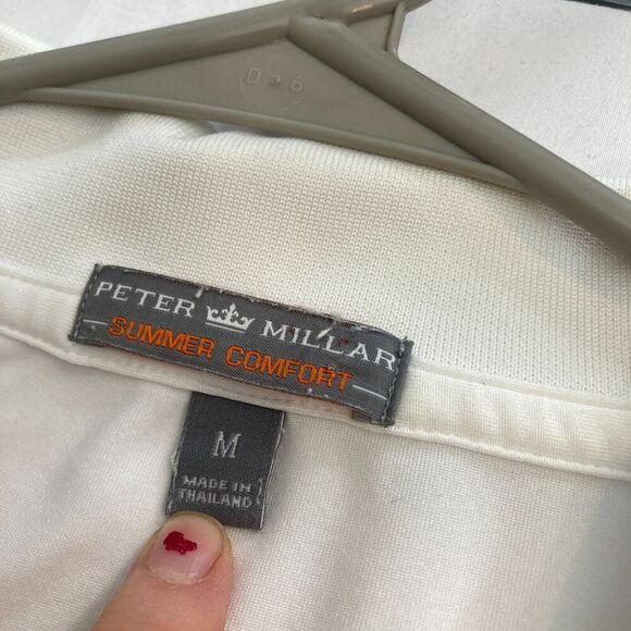 Peter Millar Men's Streamsong Summer Comfort Polo Shirt Sz M Golf Course Preppy - Picture 10 of 14